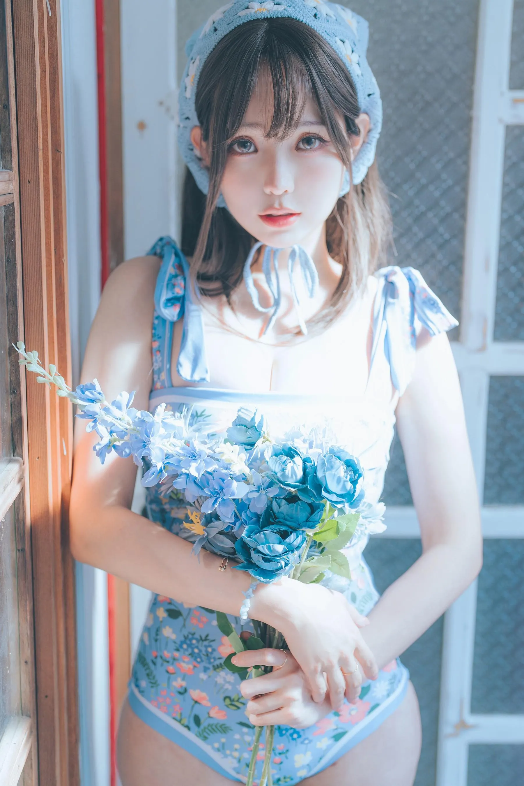 ElyEE子 – NO.122 2023.august D-復古水藍花 Vintage Aqua Blossom [39P]插图3